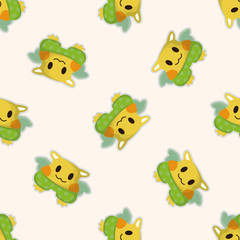 bizarre monster ,seamless pattern