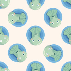 sea animal squid cartoon ,seamless pattern