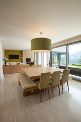 apartment furnished, dining table
