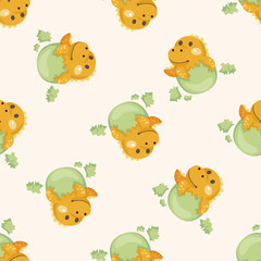 dinosaur cartoon ,seamless pattern