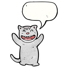 happy cartoon cat