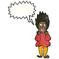 cartoon terrified man