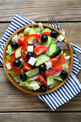 Greek salad with feta cheese