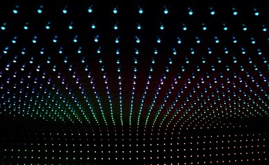 background of many multicolored led lights