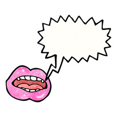 talking mouth cartoon character