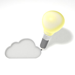 This illustration represents the conception of an internet cloud services.