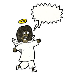 cartoon shouting angel