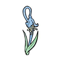blue flower cartoon
