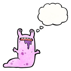 gross alien slug monster cartoon