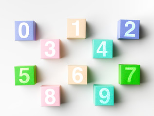 Obraz premium single digit numbers