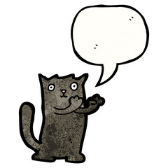 black cat cartoon