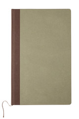 Vintage book with green cover with clipping path