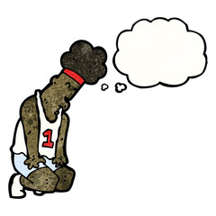 cartoon exhausted marathon runner