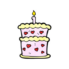 cartoon birthday cake