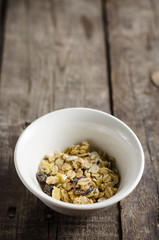 Cereals on textured table