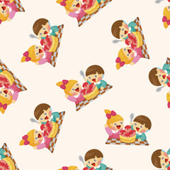 Kindergarten children ,seamless pattern