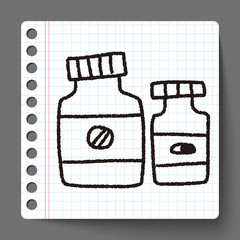 medicine bottle doodle drawing