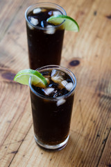 soda whit ice and lime