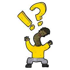 cartoon man with cricked neck