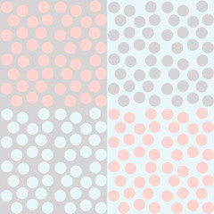 set of four polka dots vector patterns