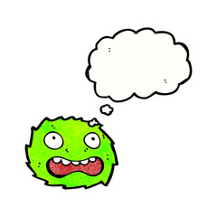 green furry monster cartoon