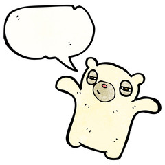 cartoon tired polar bear