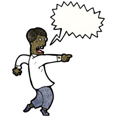 man pointing finger in accusation