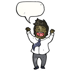 cartoon man happy office man