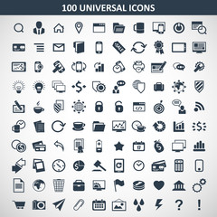 hundred media icons