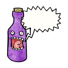 frightened bottle cartoon character
