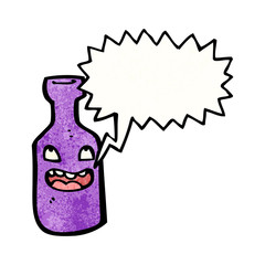 happy cartoon bottle