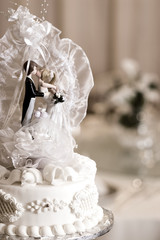 Wedding topper on cake