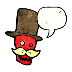 talking skull cartoon