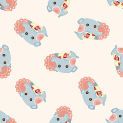 Fototapeta premium animal,ephant having afternoon tea ,seamless pattern