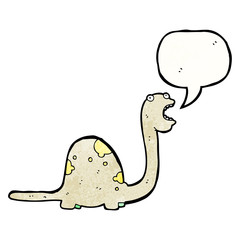 cartoon dinosaur with speech bubble