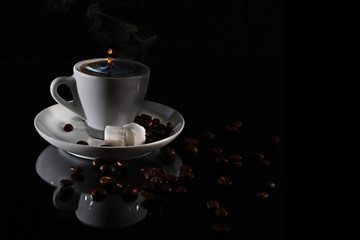 dampfender Kaffee