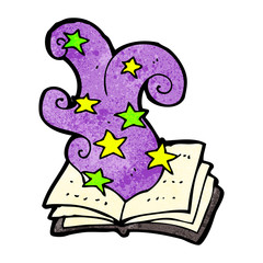 cartoon magic spell book