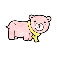 Obraz na płótnie Canvas cartoon pink teddy bear