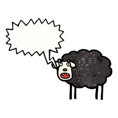 cartoon black sheep