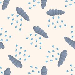 weather rainy day ,seamless pattern