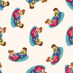 Amusement park facilities ,seamless pattern