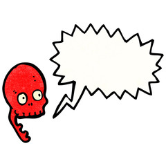 cartoon talking skull