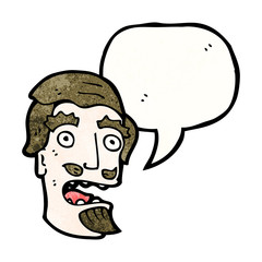 cartoon shocked man with goatee beard