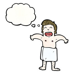 cartoon man in towel