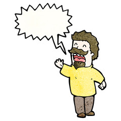 Obraz premium cartoon self important man talking