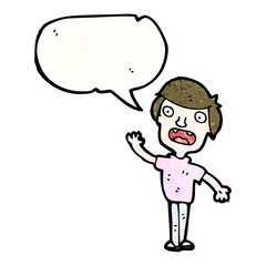 cartoon boy with speech bubble
