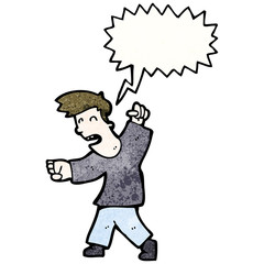 cartoon fighting man