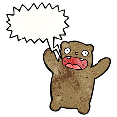shouting bear cartoon