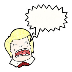 cartoon shouting boy