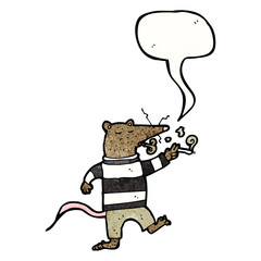 smoking rat cartoon